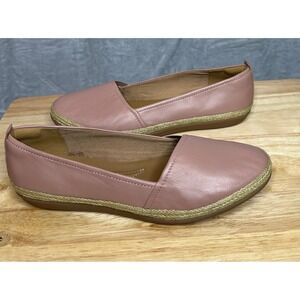 NEW Clarks Danelly Alana Slip On Espadrille Flats 10W Shoes Comfort Leather